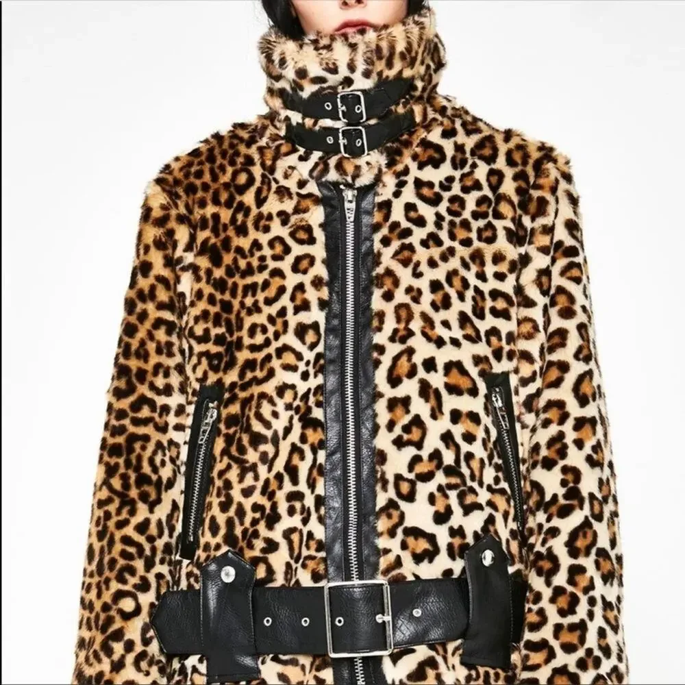 NWT Blank NYC Note To Self Leopard Moto Jacket - Picture 4 of 11